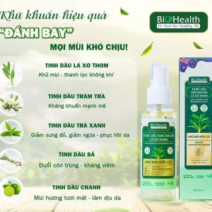 Dung Dịch Khử Khuẩn Lá Xô Thơm Khử Mùi Hữu Cơ BioHealth 100ml