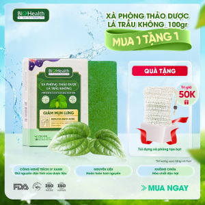 Xà Phòng Thảo Dược Lá Trầu Không BioHealth Giảm Mụn Lưng 100g